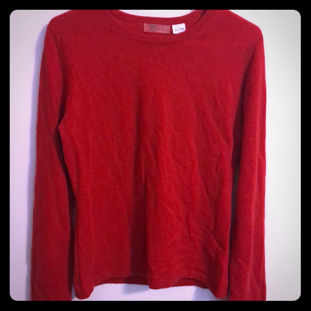 Chandail Red Cashmere L/S Top - L
